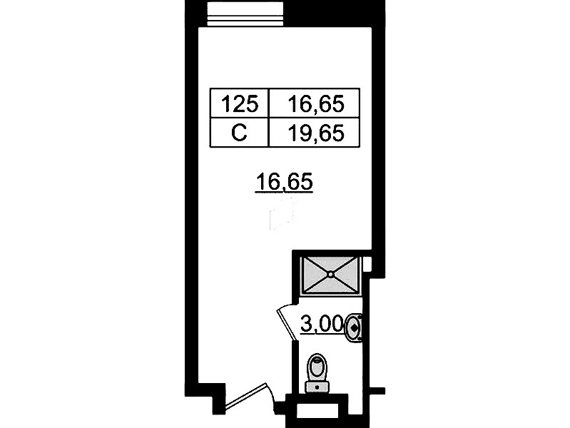 Квартира студия 19.65 м², 9/9 эт., Апарт-отель «Апарт отель Well»
